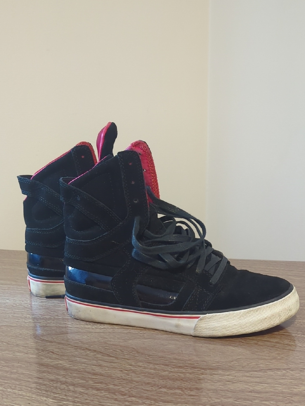 Supra Black Suede High top Sneakers